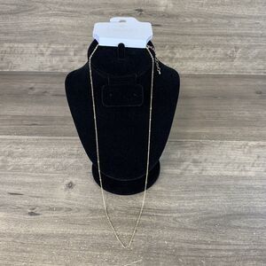 Panacea Necklakce Genuine Stone Gold Tone Long Chain Necklace 28"